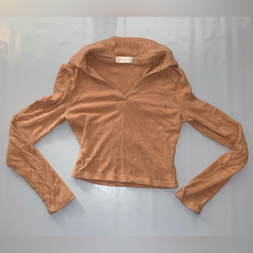 Altar'd State XS Long Sleeve Corduroy Crop Top